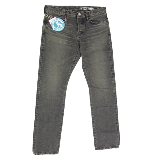 HYSTERIC GLAMOUR ヒステリックグラマー 25AW 02253AP51 SP加工 スリムストレート スタッズ デニムパンツ ブラック系 32【極上美品】【中古】