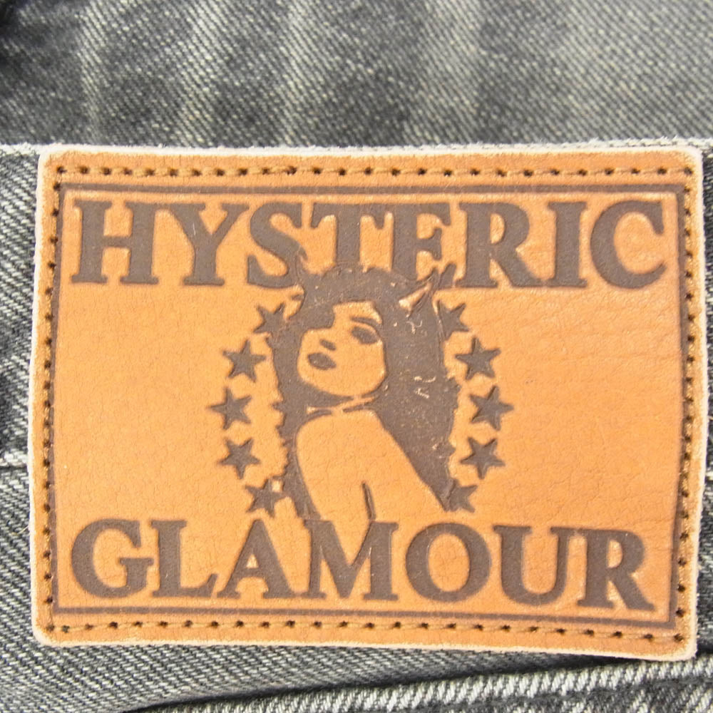 HYSTERIC GLAMOUR ヒステリックグラマー 25AW 02253AP51 SP加工 スリムストレート スタッズ デニムパンツ ブラック系 32【極上美品】【中古】