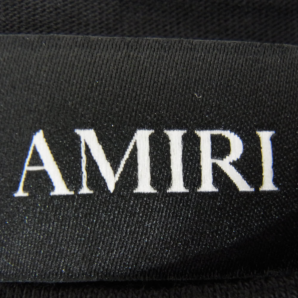 AMIRI アミリ AMTOJR1035 HOLLYWOOD CITY TEE ハリウッド シティ ロゴ バックプリント クルーネック 半袖 Tシャツ ブラック系 L【極上美品】【中古】