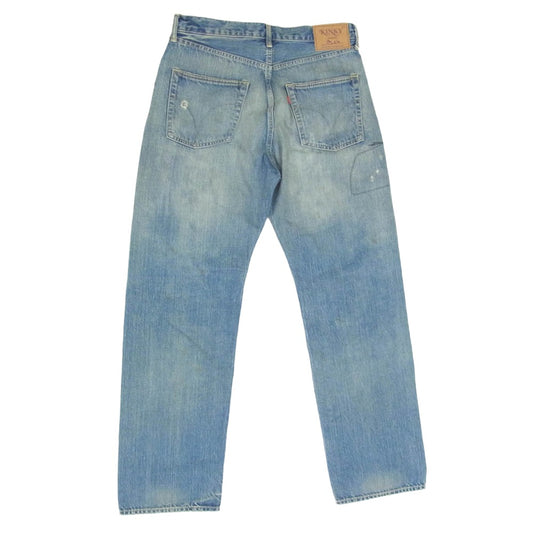 HYSTERIC GLAMOUR ヒステリックグラマー 26SS 02261AP14 SP加工 60S XX スタッズ ストレートデニムパンツ インディゴブルー系 32【極上美品】【中古】