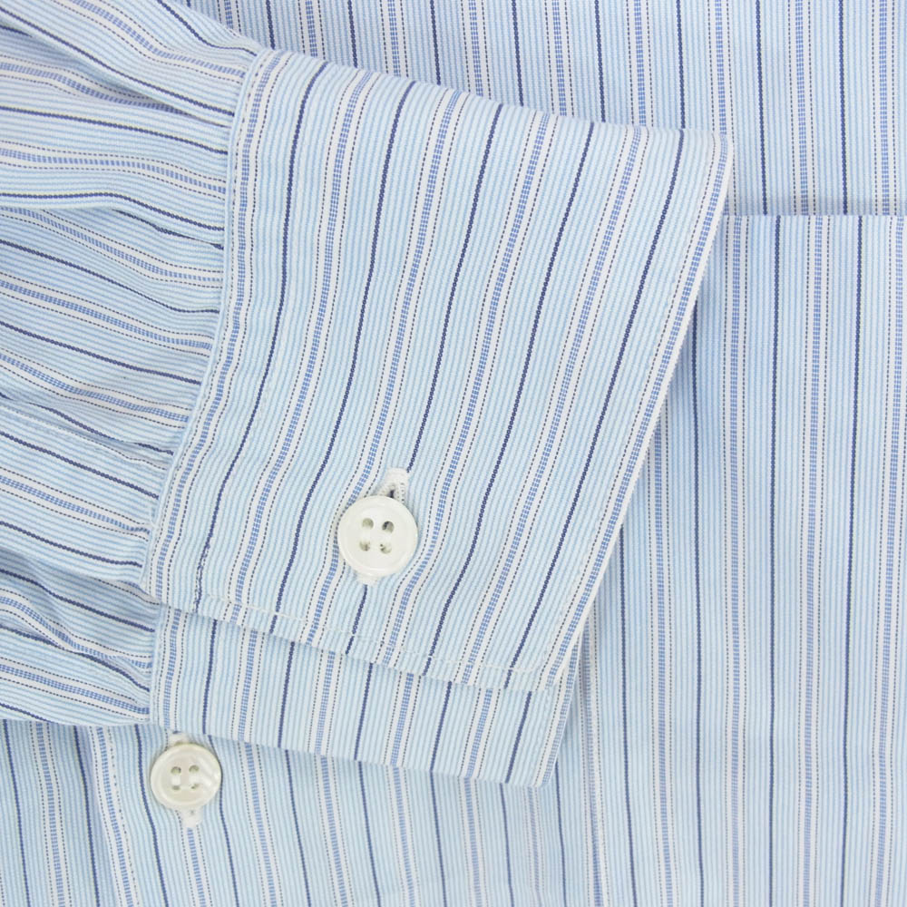 COMME des GARCONS コムデギャルソン CDG SHIRT ストライプ 長袖 シャツ ブルー系 L【中古】