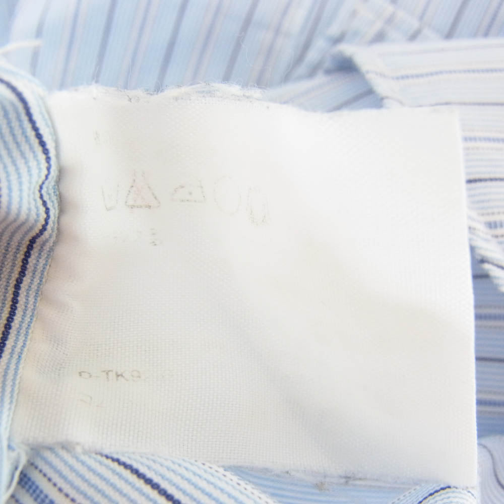 COMME des GARCONS コムデギャルソン CDG SHIRT ストライプ 長袖 シャツ ブルー系 L【中古】