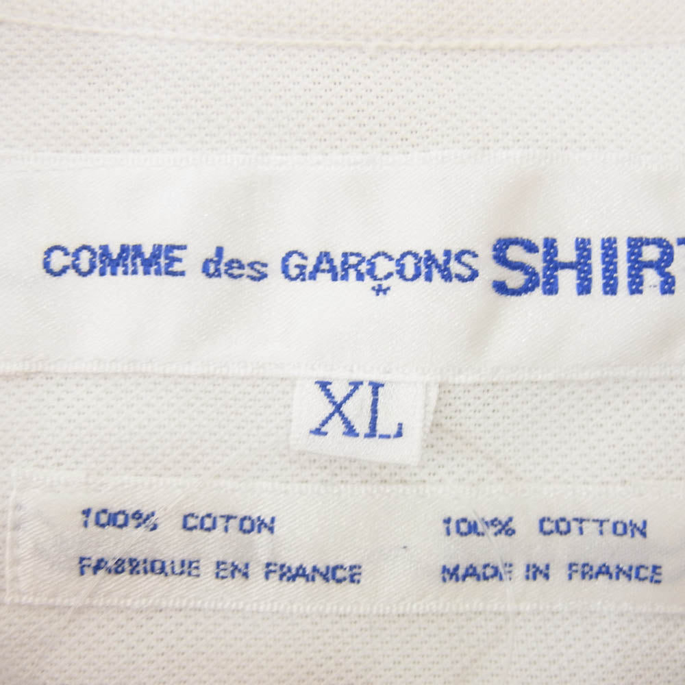 COMME des GARCONS コムデギャルソン CDG SHIRT パッチワーク チェック 長袖 シャツ ブルー系 XL【中古】