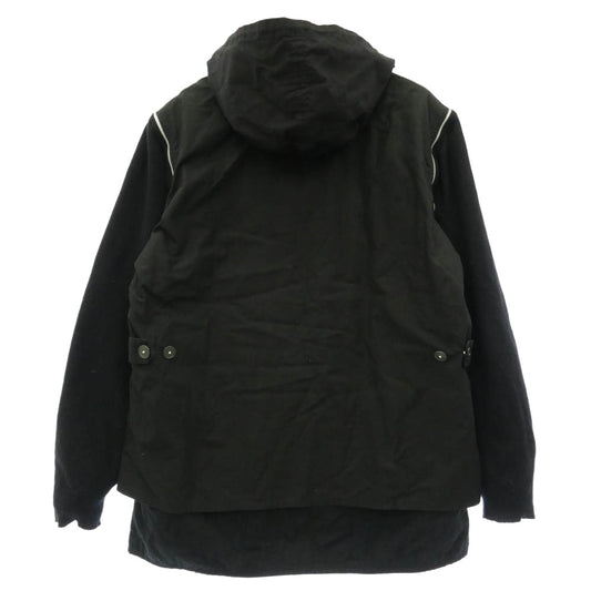 UNDERCOVER アンダーカバー 04AW B254-B16 but期 カシミヤ切替 リップストップ レイヤード ブルゾン フード付き ジャケット ブラック系 L【中古】