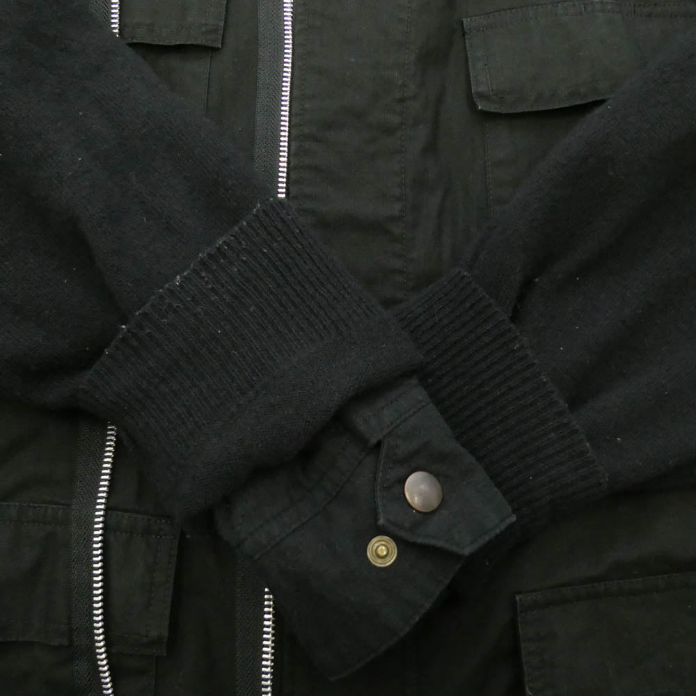 UNDERCOVER アンダーカバー 04AW B254-B16 but期 カシミヤ切替 リップストップ レイヤード ブルゾン フード付き ジャケット ブラック系 L【中古】