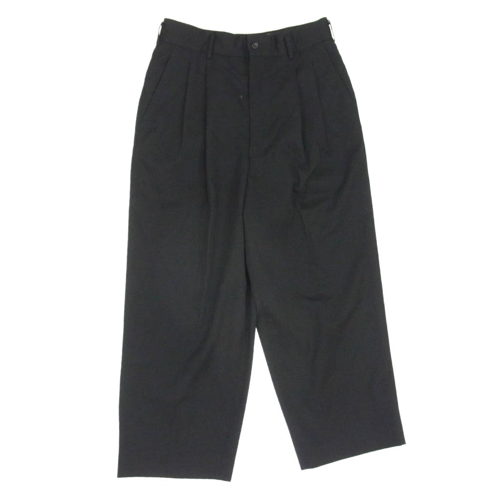 COMME des GARCONS HOMME コムデギャルソンオム 90s archive アーカイブ 田中オム 2タック ウール ワイドパンツ ブラック系 M【中古】