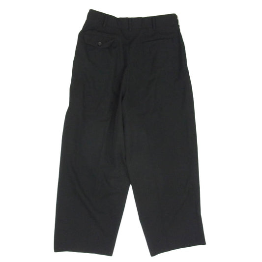 COMME des GARCONS HOMME コムデギャルソンオム 90s archive アーカイブ 田中オム 2タック ウール ワイドパンツ ブラック系 M【中古】
