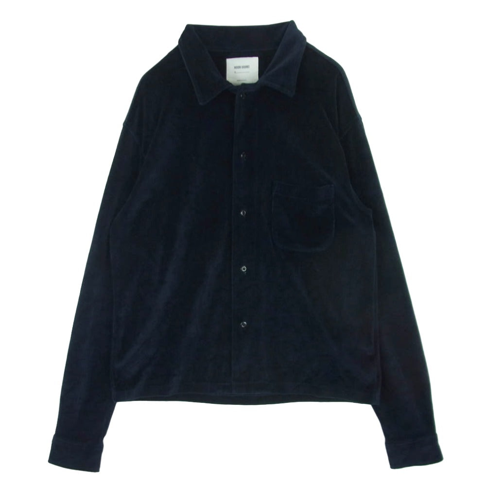 ヌーングーンズ Velour Long Sleeve Shirt ベロア ロングスリーブ 長袖 シャツ ダークネイビー系 M【中古】