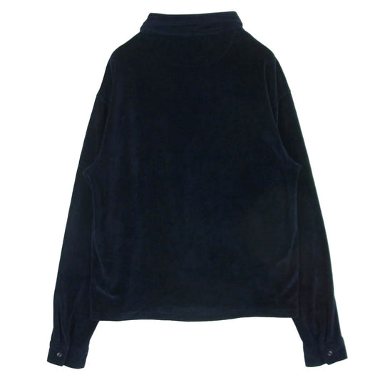 ヌーングーンズ Velour Long Sleeve Shirt ベロア ロングスリーブ 長袖 シャツ ダークネイビー系 M【中古】