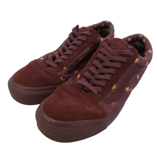 UNDERCOVER アンダーカバー VANS バンズ x VANS ヴァンズ バンズ OLD SKOOL LX オールドスクール フラワープリント スニーカー エンジ系 27cm【中古】