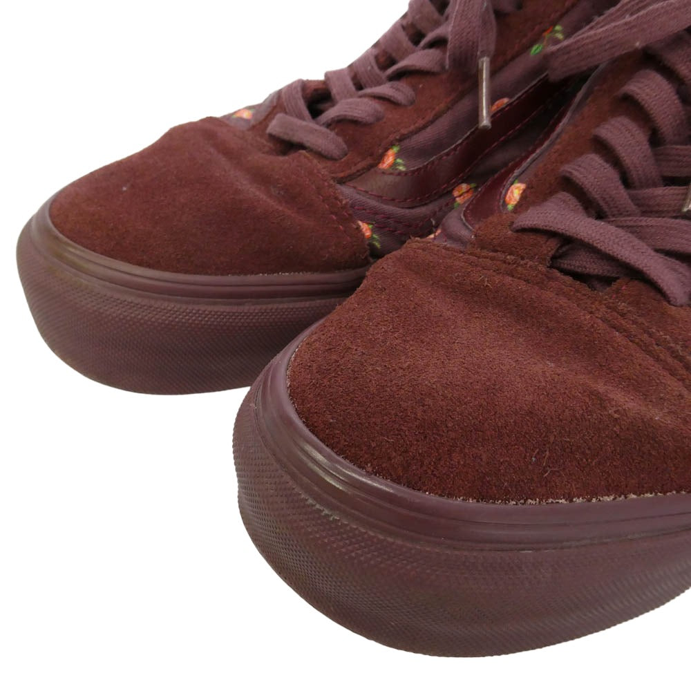 UNDERCOVER アンダーカバー VANS バンズ x VANS ヴァンズ バンズ OLD SKOOL LX オールドスクール フラワープリント スニーカー エンジ系 27cm【中古】