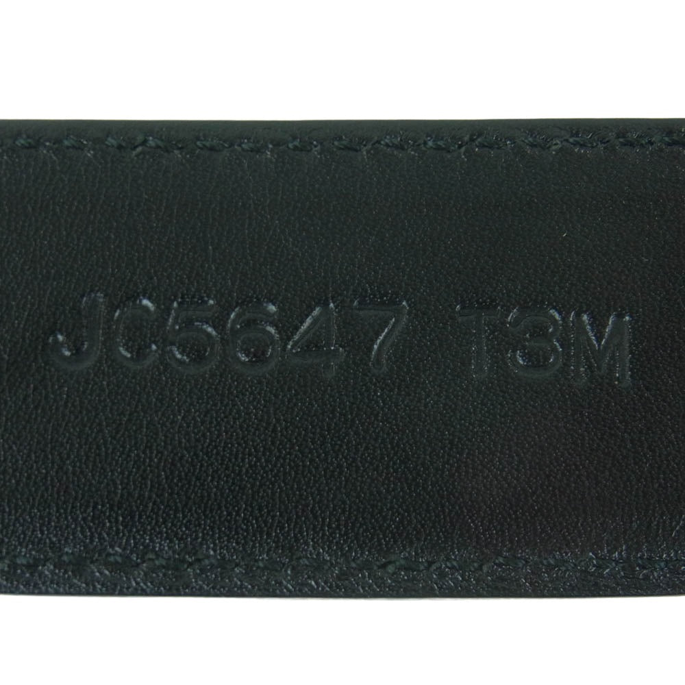 JIL SANDER ジルサンダー レザー リングバックル ベルト JC5647 T3M シルバー系 ブラック系【中古】
