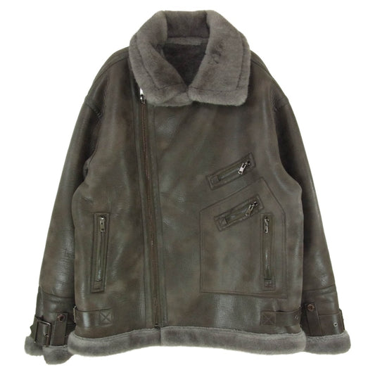 フランクリンムスク ムートン シープレザー ジャケット ブラウン系 3【中古】