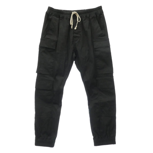 Rick Owens リックオウエンス 25SS RU01E5337-TE HOLLYWOOD期 TE素材 MASTODON MEGACARGO マストドン メガカーゴ ドローストリング パンツ ブラック系 52【中古】