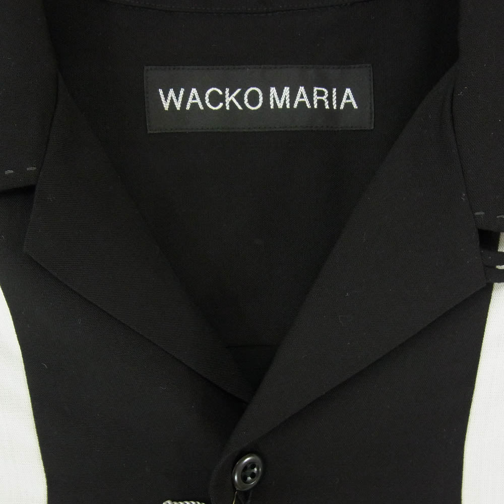 WACKO MARIA ワコマリア 26SS 26SS-WMS-OC02 SWITCHING SHIRT S/S TYPE-1 スウィッチング 半袖オープンカラーシャツ グリーン系 M【極上美品】【中古】