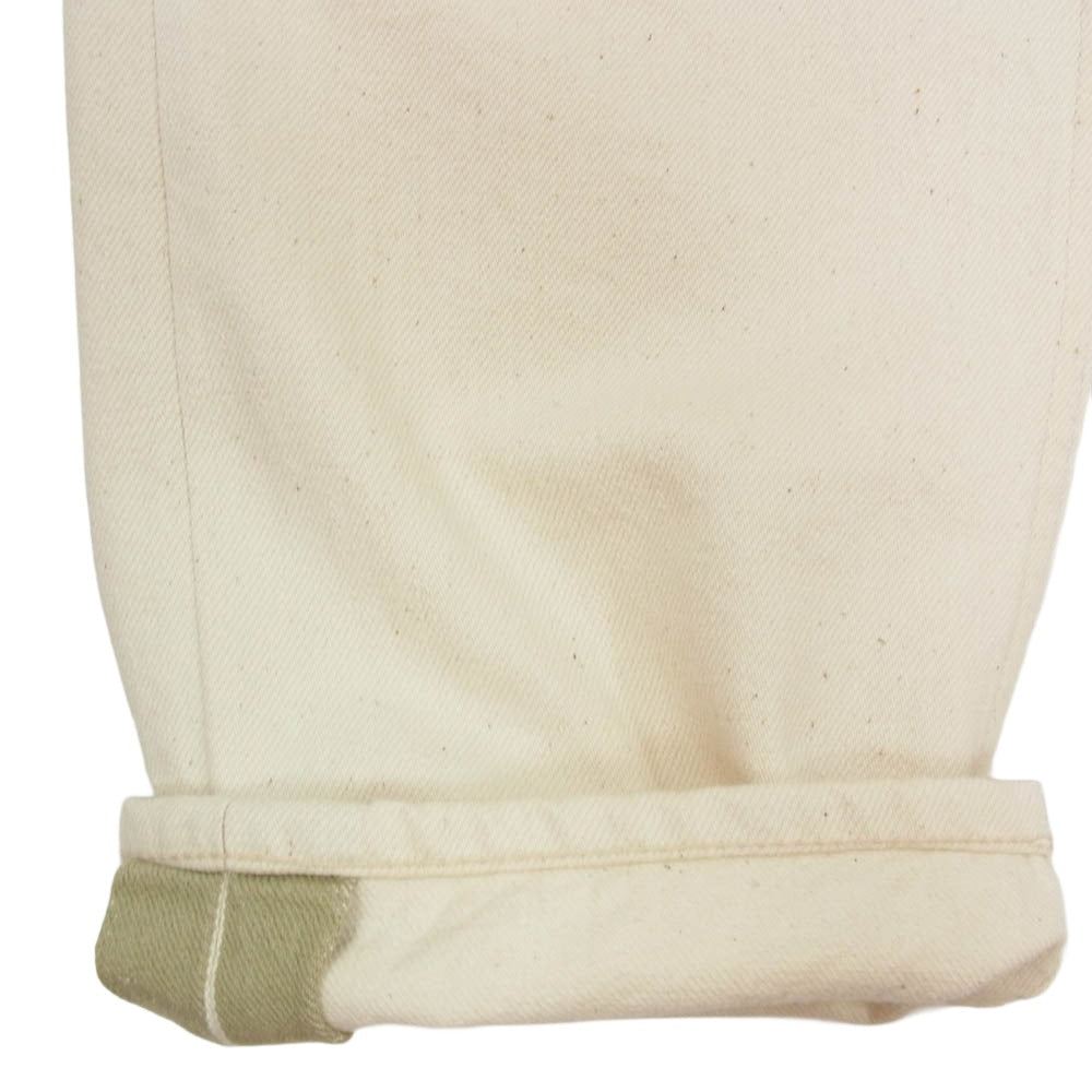 JIL SANDER+ ジルサンダープラス JPPQ663102 ボタンフライ ホワイト デニム パンツ オフホワイト系 25【中古】