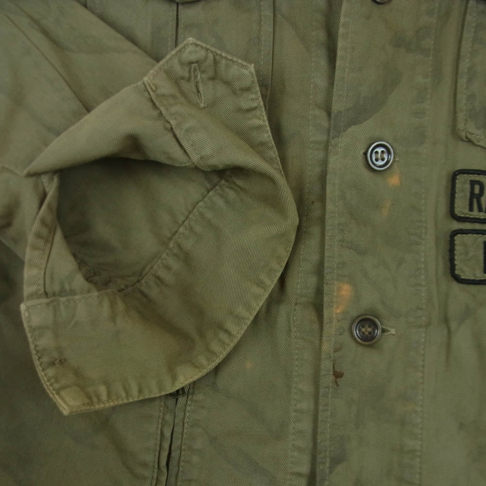 HYSTERIC GLAMOUR ヒステリックグラマー 2AB-6100 ヒスガール ワッペン ミリタリー ジャケット グリーン系 FREE【中古】