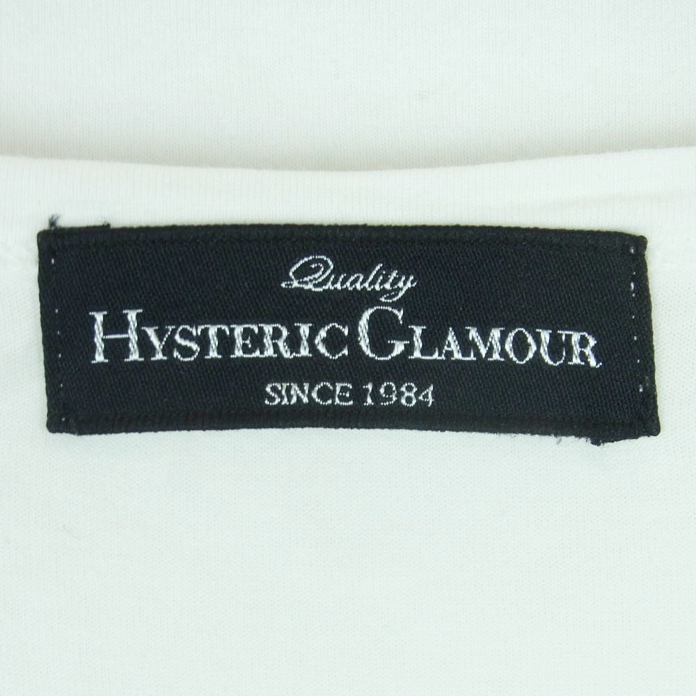 HYSTERIC GLAMOUR ヒステリックグラマー 2CT-2090 ヒスベア プリント ロング Tシャツ 半袖 カットソー ワンピース ホワイト系 FREE【中古】
