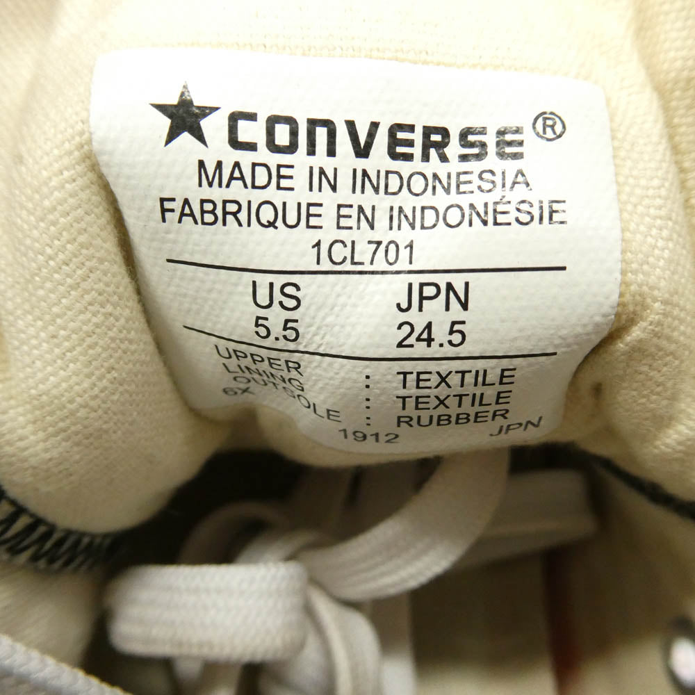 LIMI feu リミフゥ CONVERSE コンバース 1CL701 × CONVERSE ALL STAR 100 HI/LM コンバース オールスター ハイカット スニーカー ブラック系 ホワイト系 24.5cm【中古】