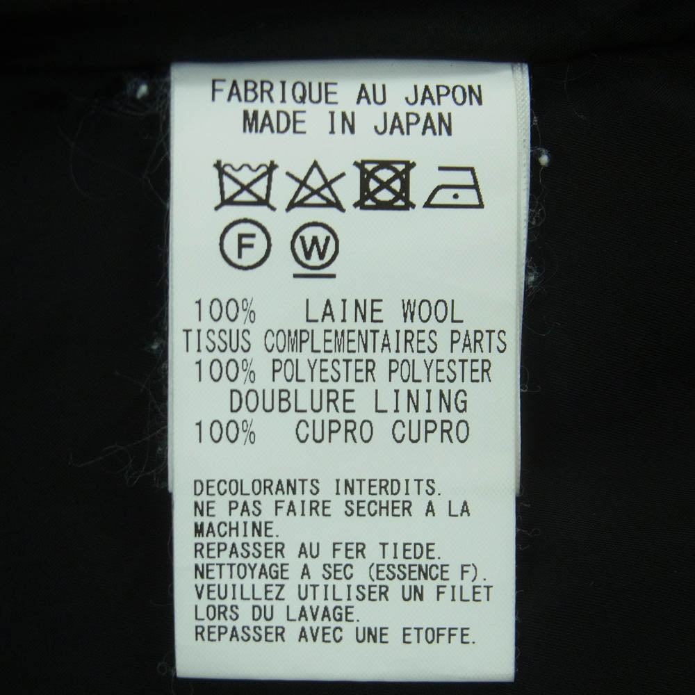 LIMI feu リミフゥ LD-J02-100 ウール ギャバ バックレースアップ ロング ジャケット 日本製 ブラック系 S【中古】
