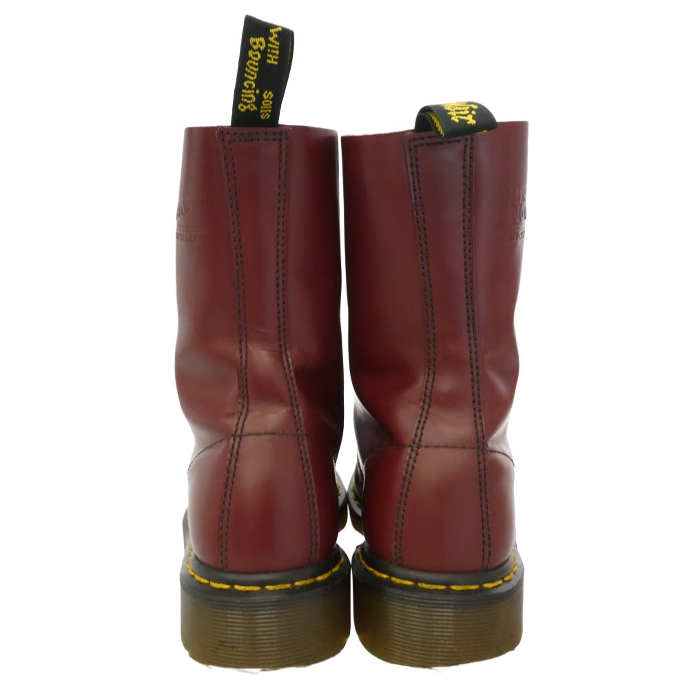 Dr.Martens ドクターマーチン 10092600 1490 10eye boot チェリーレッド 10ホール レースアップ ブーツ ワインレッド系 UK5【中古】
