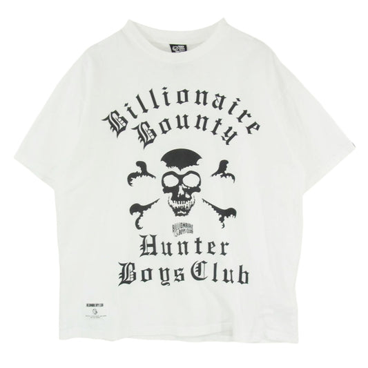 Billionaire Boys Club ビリオネアボーイズクラブ BOUNTY HUNTER バウンティーハンター 25SS bbcjp251T001 × Bounty Hunter バウンティ ハンター クルーネック コットン 半袖 Tシャツ ホワイト系 M【中古】