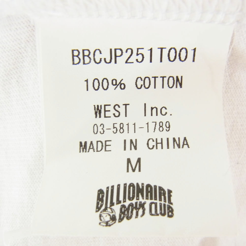 Billionaire Boys Club ビリオネアボーイズクラブ BOUNTY HUNTER バウンティーハンター 25SS bbcjp251T001 × Bounty Hunter バウンティ ハンター クルーネック コットン 半袖 Tシャツ ホワイト系 M【中古】