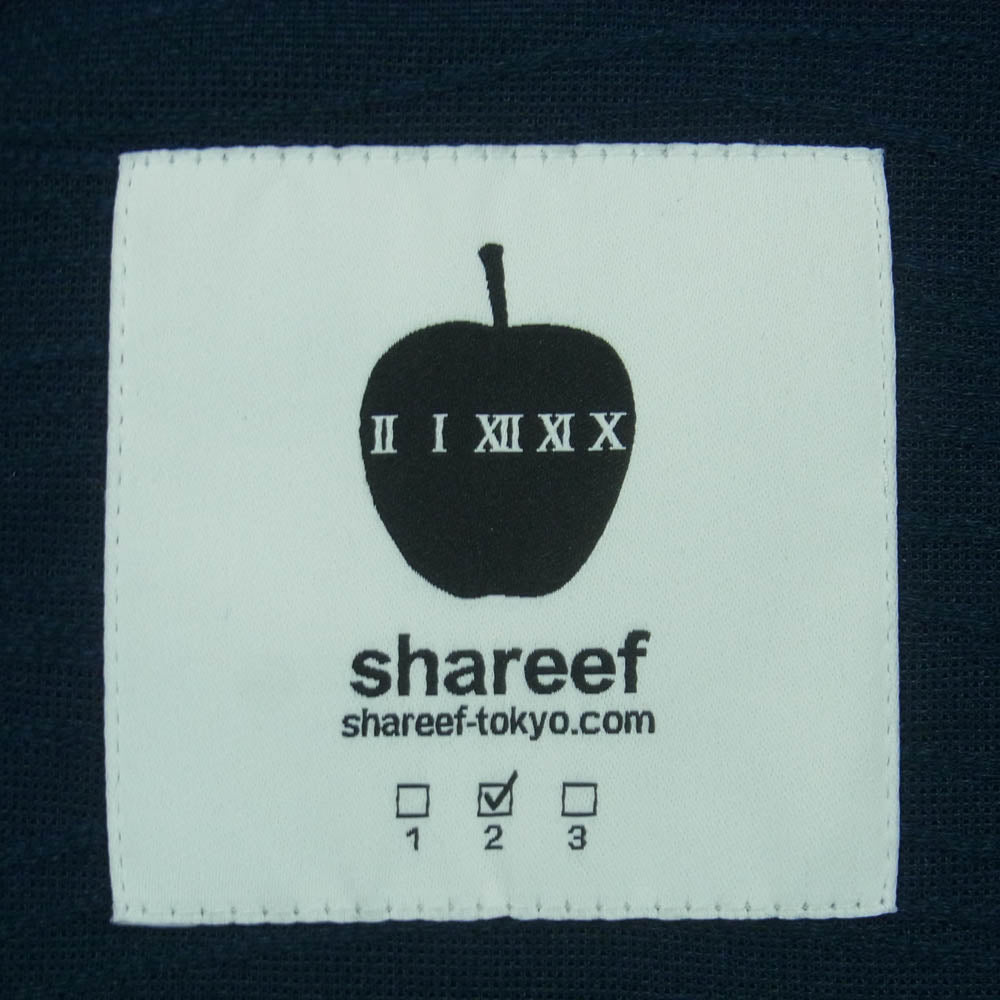 SHAREEF シャリーフ 23533004 TACK JQ SMOCK SHIRTS リボン プルオーバー スモーク シャツ ネイビー系 2【中古】