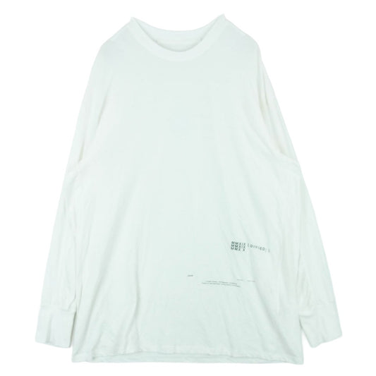 JULIUS ユリウス 19AW 677CPM17 GATAER SEAMD LONG SLEEVE SHIRT ロングスリーブ プリント 長袖 カットソー Tシャツ ホワイト系 2【中古】