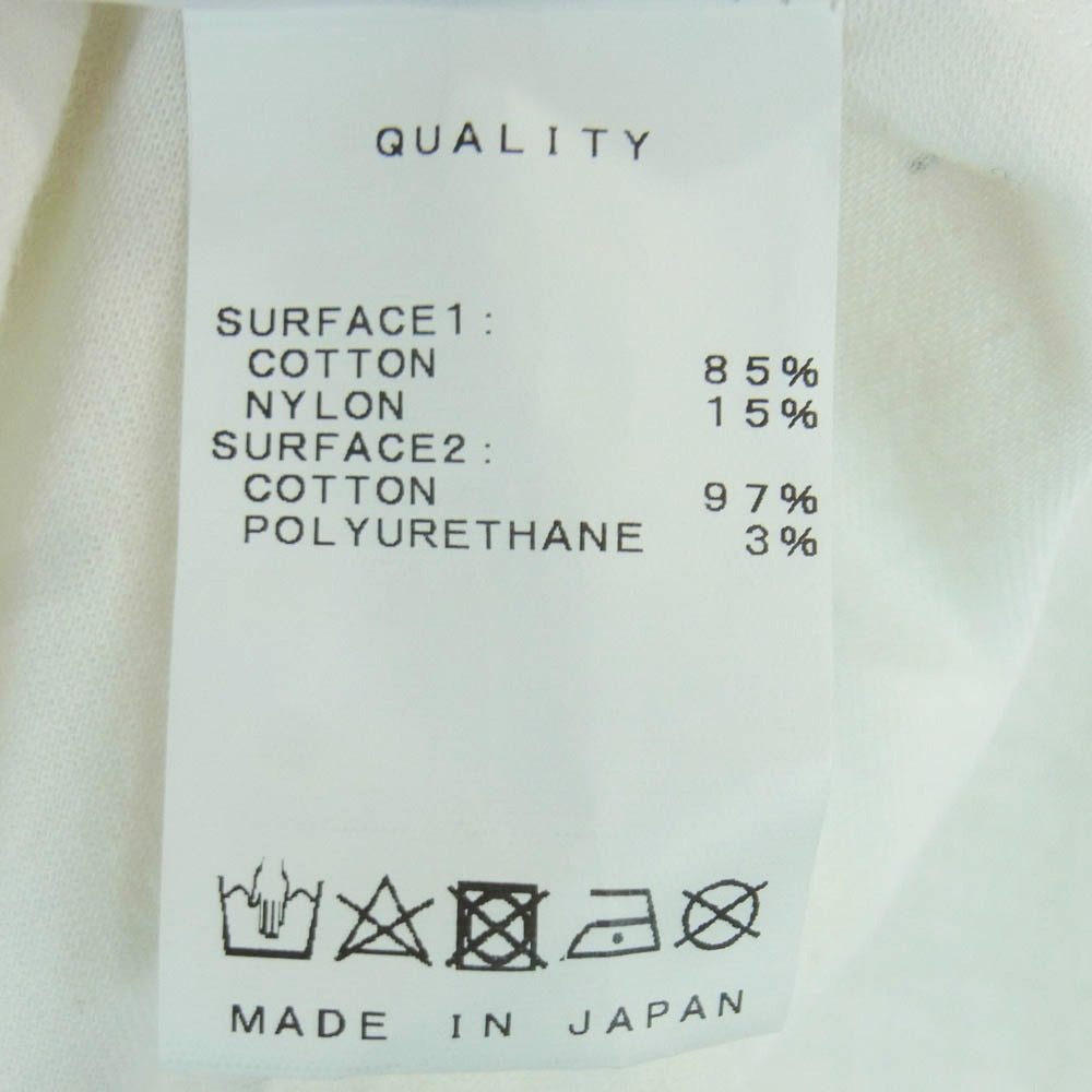 JULIUS ユリウス 19AW 677CPM17 GATAER SEAMD LONG SLEEVE SHIRT ロングスリーブ プリント 長袖 カットソー Tシャツ ホワイト系 2【中古】