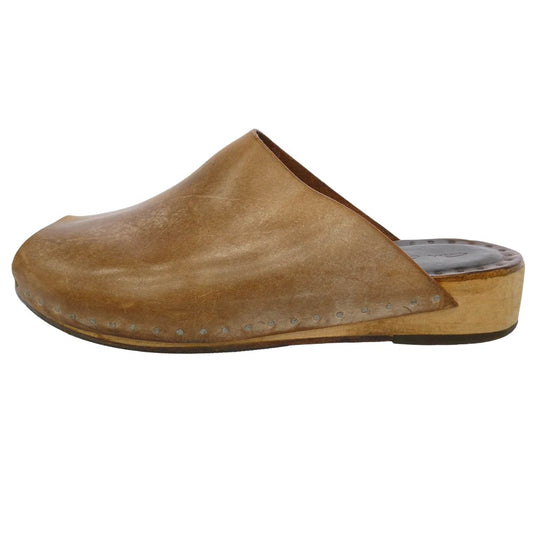 Rick Owens リックオウエンス Beach island sandals サボ レザー サンダル ブラウン系 サイズ表記なし【中古】