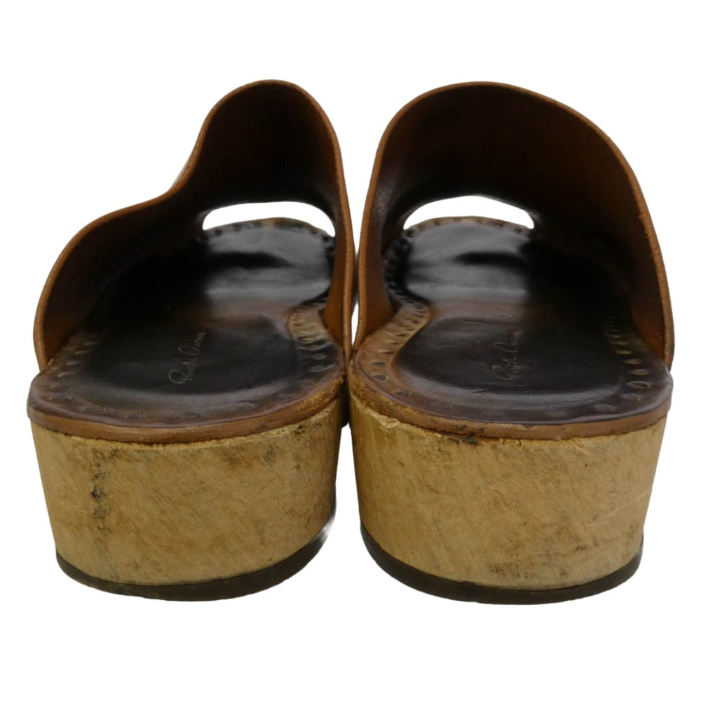 Rick Owens リックオウエンス Beach island sandals サボ レザー サンダル ブラウン系 サイズ表記なし【中古】
