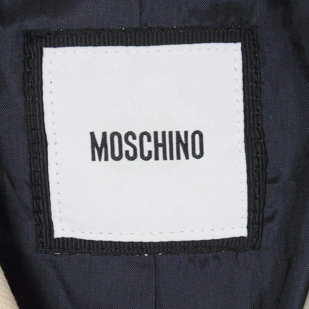 MOSCHINO モスキーノ テーラード ワッペン ブレザー ジャケット ダークネイビー系 36【中古】