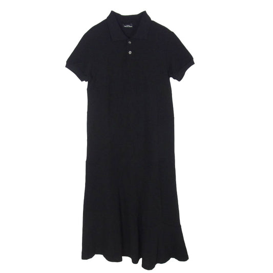 tricot COMME des GARCONS トリココムデギャルソン AD1996 90s ヴィンテージ アーカイブ カーブシーム ウール ポロシャツ 半袖 ワンピース ブラック系 表記無し【中古】