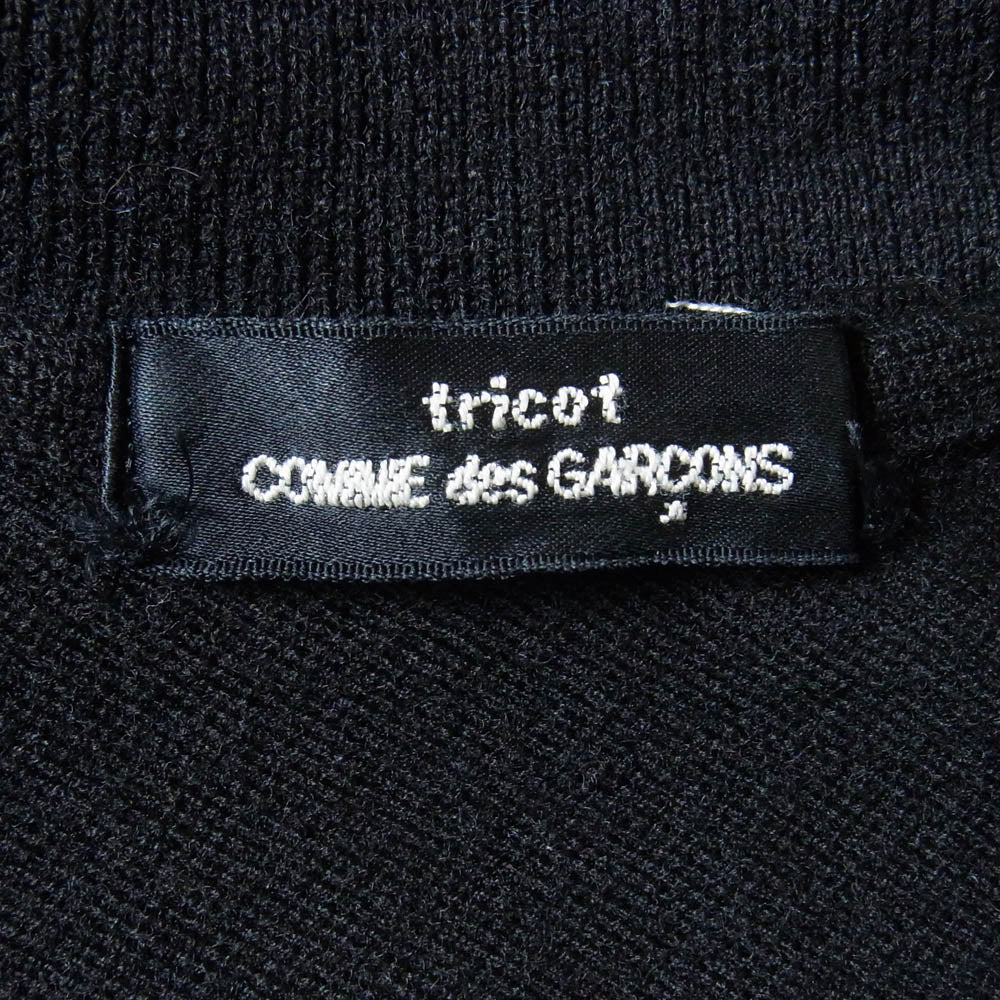 tricot COMME des GARCONS トリココムデギャルソン AD1996 90s ヴィンテージ アーカイブ カーブシーム ウール ポロシャツ 半袖 ワンピース ブラック系 表記無し【中古】