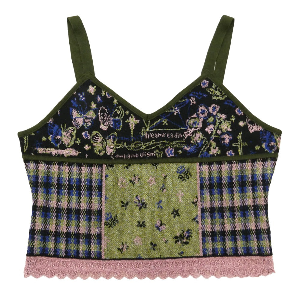 ルルムウ 23AW rrm23AW-KN04 dreamreading jacquard camisole ドリームリーディング ジャガード キャミソール ビスチェ マルチカラー系 FREE【中古】