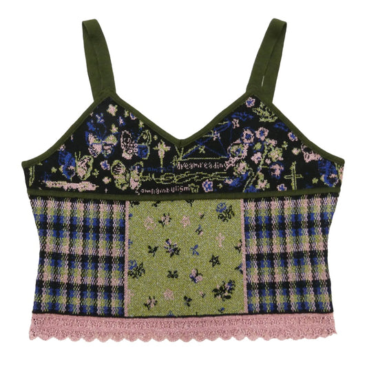ルルムウ 23AW rrm23AW-KN04 dreamreading jacquard camisole ドリームリーディング ジャガード キャミソール ビスチェ マルチカラー系 FREE【中古】