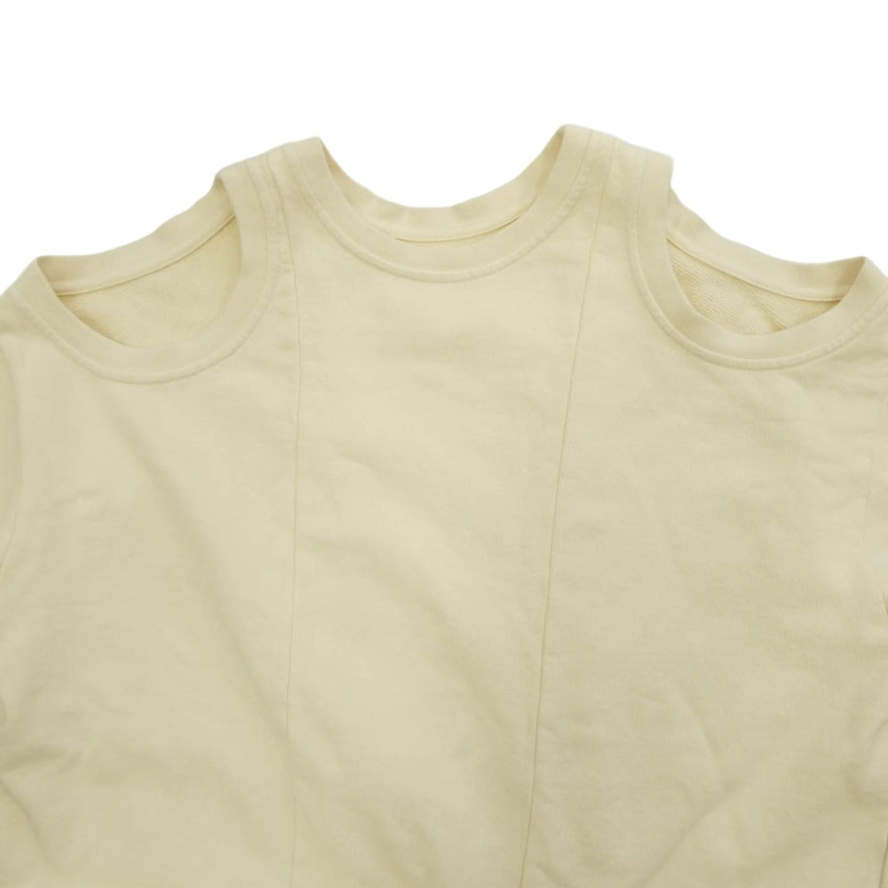 MAISON MARGIELA メゾンマルジェラ S51GU0080 ショルダーレス クルーネック 長袖 肩あき スウェット オフホワイト系 XS【中古】