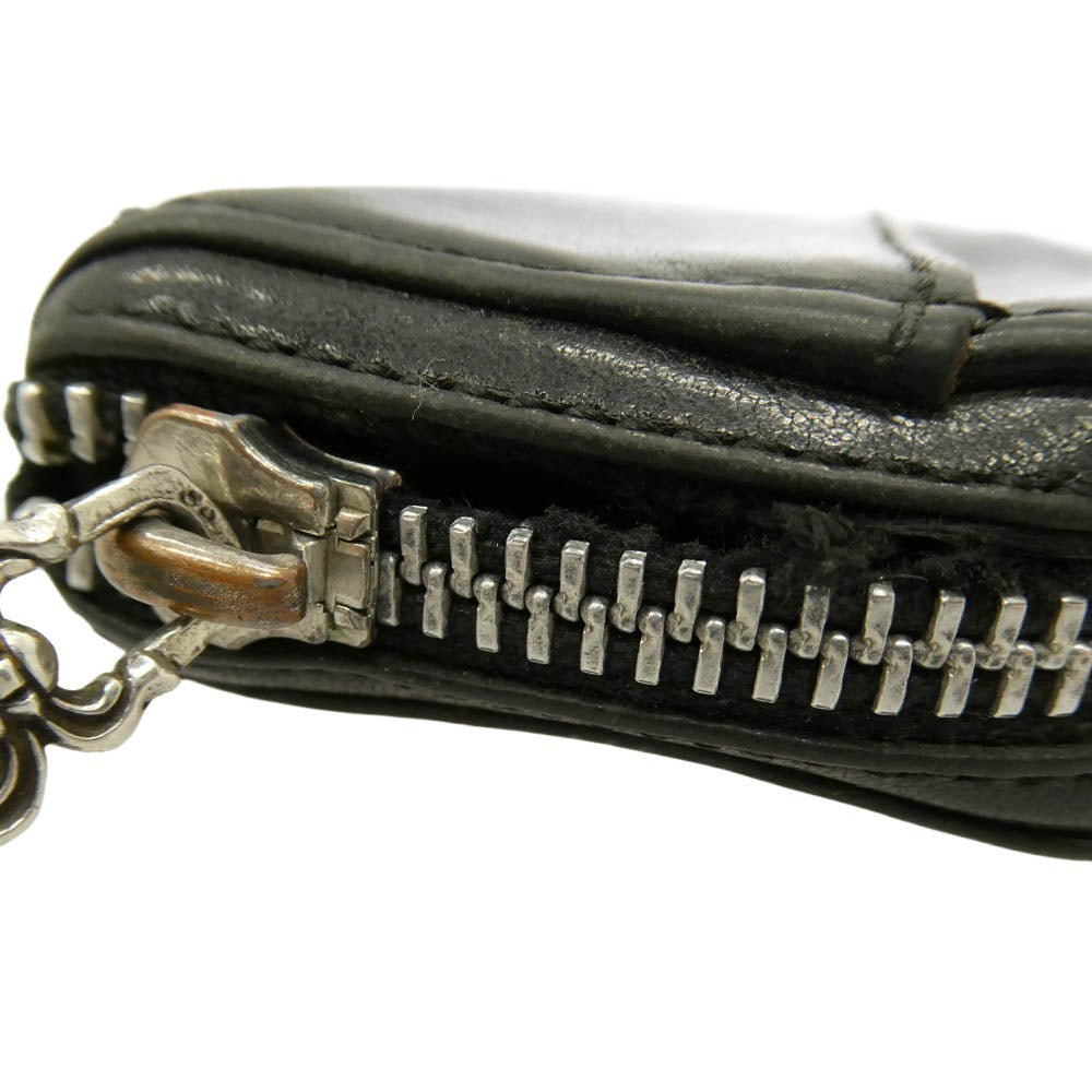 CHROME HEARTS クロムハーツ（原本有） COIN CASE コインケース ダガーラウンドジップ レザー ブラック系【中古】