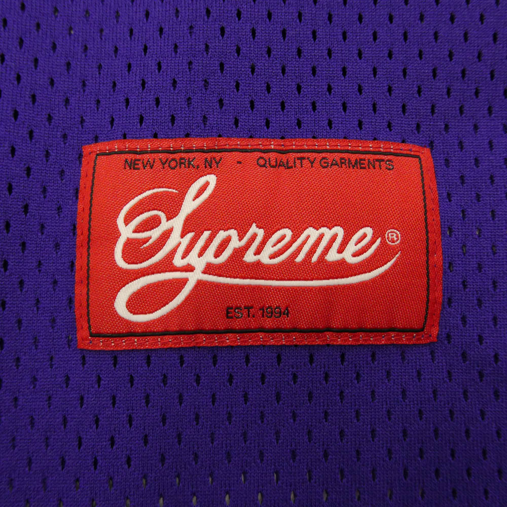 Supreme シュプリーム 26SS Shop S Logo Baseball Henley Los Angeles ショップSロゴ ベースボール ヘンリー ロサンゼルス 半袖 Tシャツ パープル系 XL【極上美品】【中古】