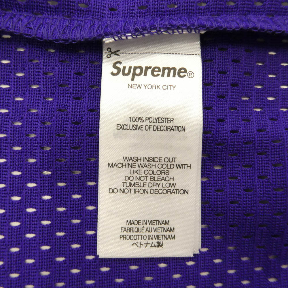 Supreme シュプリーム 26SS Shop S Logo Baseball Henley Los Angeles ショップSロゴ ベースボール ヘンリー ロサンゼルス 半袖 Tシャツ パープル系 XL【極上美品】【中古】