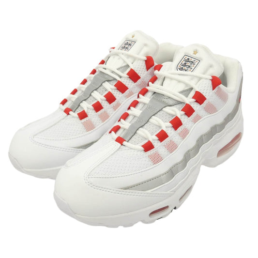 NIKE ナイキ IQ0176 100 Air Max 95 SE Big Bubble England エアマックス ビッグバブル イングランド ローカット スニーカー ホワイト系 レッド系 28cm【極上美品】【中古】