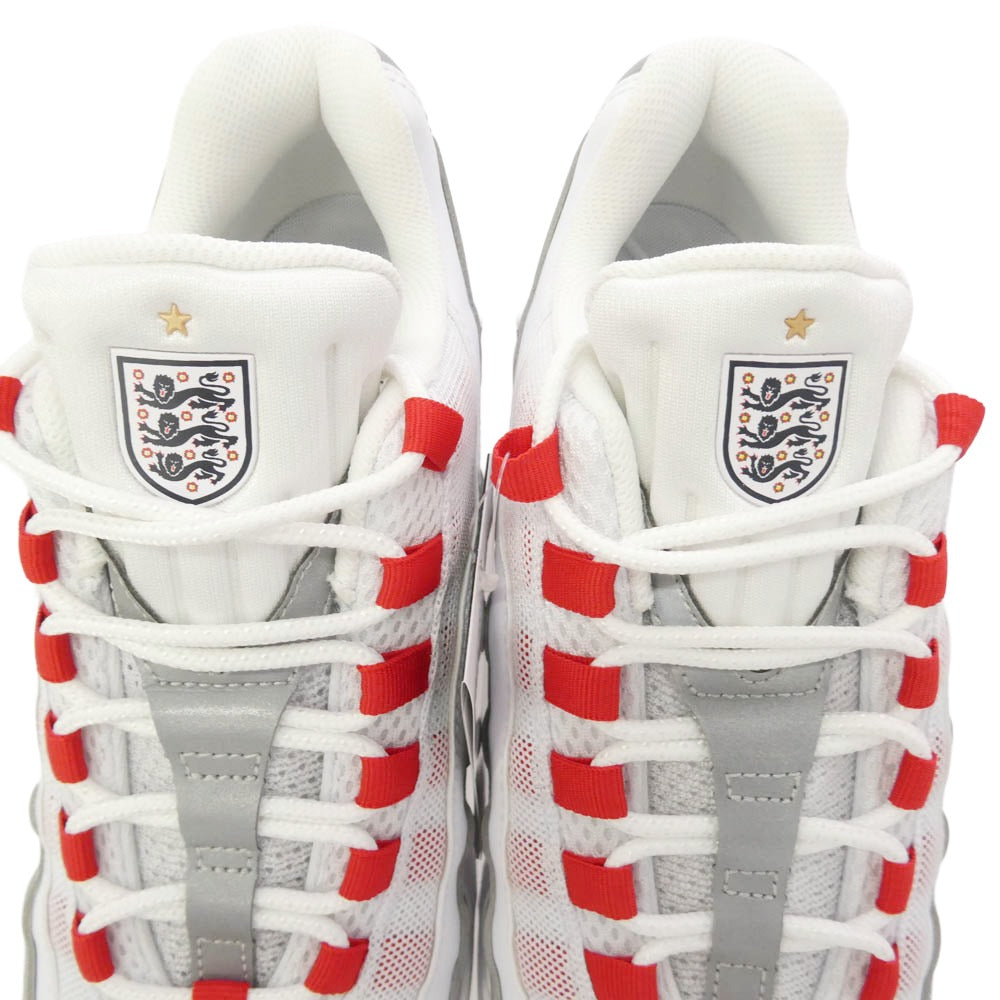 NIKE ナイキ IQ0176 100 Air Max 95 SE Big Bubble England エアマックス ビッグバブル イングランド ローカット スニーカー ホワイト系 レッド系 28cm【極上美品】【中古】