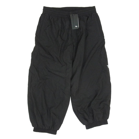 Y-3 Yohji Yamamoto ワイスリー ヨウジヤマモト 26SS KE6632 RAW EDGE 3 STRIPES NYLON SHELL PANTS ロウエッジ スリーストライプス ナイロン シェル ワイドパンツ ブラック系 L【新古品】【未使用】【中古】