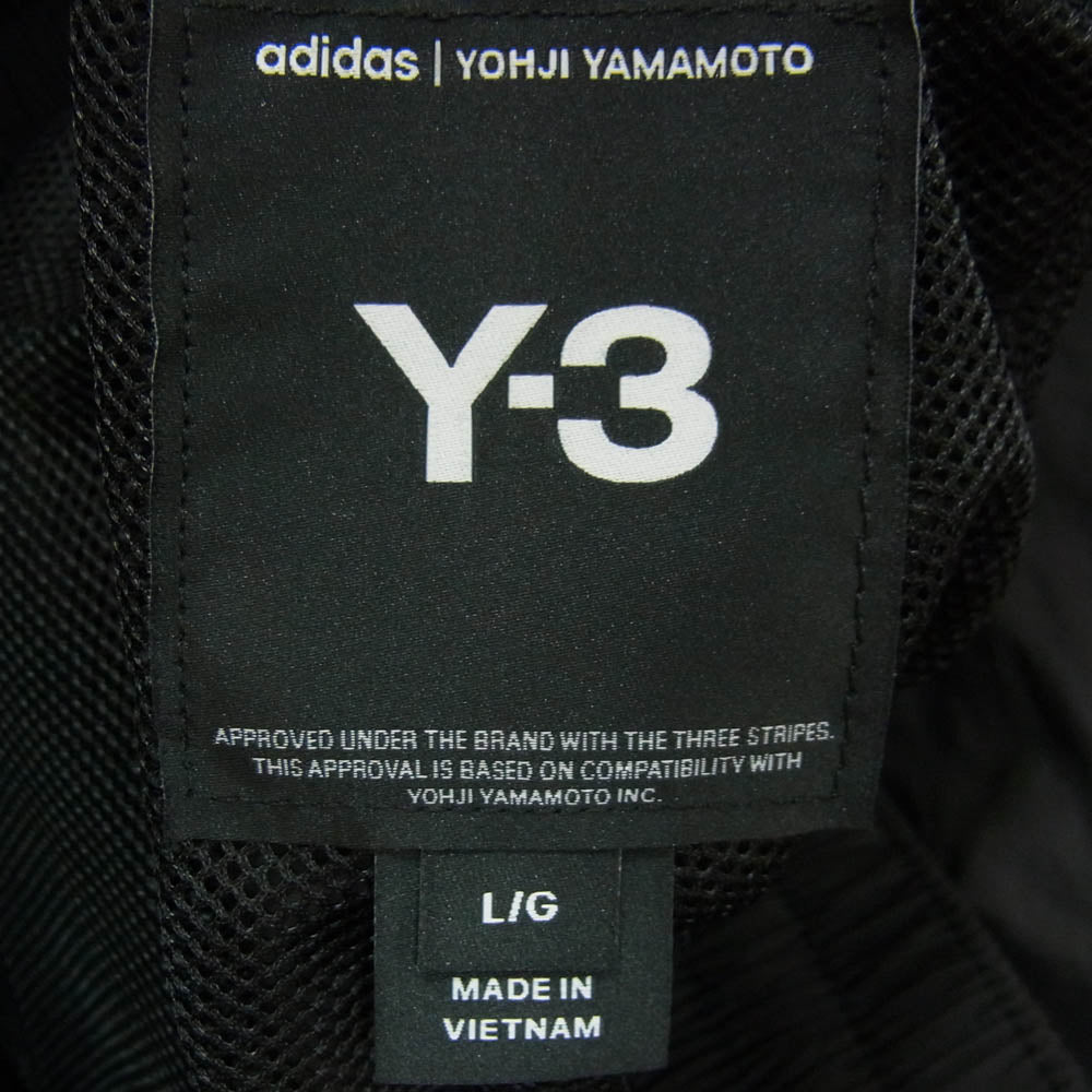 Y-3 Yohji Yamamoto ワイスリー ヨウジヤマモト 26SS KE6632 RAW EDGE 3 STRIPES NYLON SHELL PANTS ロウエッジ スリーストライプス ナイロン シェル ワイドパンツ ブラック系 L【新古品】【未使用】【中古】