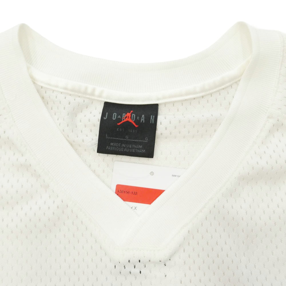 NIKE ナイキ 26ss IQ8156-133 JORDAN BRAND BIKE JERSEY ジョーダン ブランド バイク ジャージー Vネック Tシャツ カットソー ホワイト系 L【極上美品】【中古】