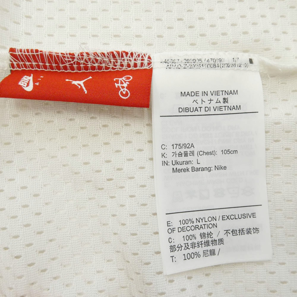 NIKE ナイキ 26ss IQ8156-133 JORDAN BRAND BIKE JERSEY ジョーダン ブランド バイク ジャージー Vネック Tシャツ カットソー ホワイト系 L【極上美品】【中古】