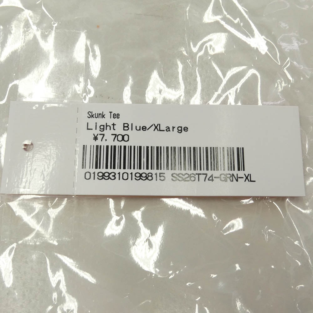 Supreme シュプリーム 26ss Skunk Tee 半袖 Tシャツ クルーネック カットソー ライトグリーン系 XL【極上美品】【中古】