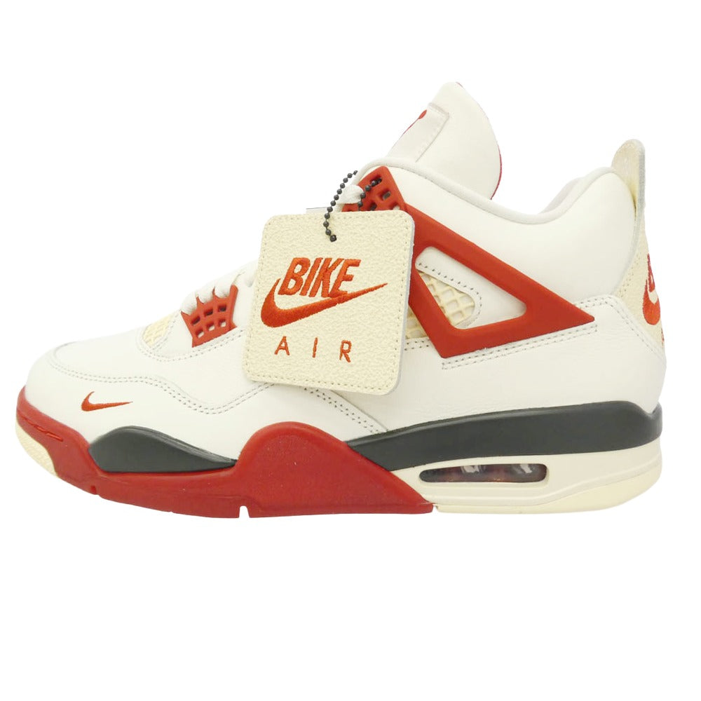 NIKE AIR JORDAN ナイキ ジョーダン IQ8055-100 ×Nigel Sylvester Air Jordan 4 Brick After Brick AJ4 ナイジェル・シルベスター ブリックアフターブリック ハイカット スニーカー ホワイト系 レッド系 28cm【新古品】【未使用】【中古】