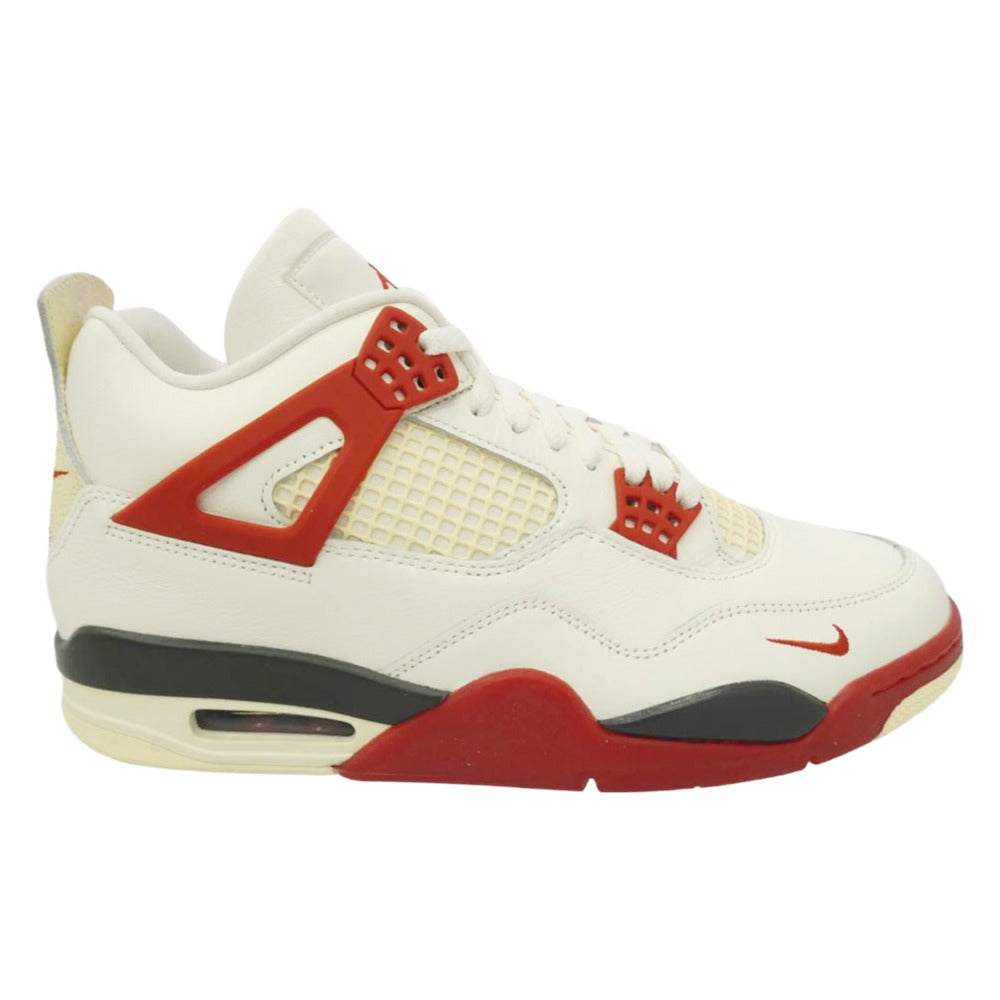 NIKE AIR JORDAN ナイキ ジョーダン IQ8055-100 ×Nigel Sylvester Air Jordan 4 Brick After Brick AJ4 ナイジェル・シルベスター ブリックアフターブリック ハイカット スニーカー ホワイト系 レッド系 28cm【新古品】【未使用】【中古】
